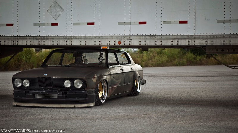 Illustration for article titled Meet Rusty Slammington: BMW Gets Chopped, Slammed And Rubbed The Wrong Way